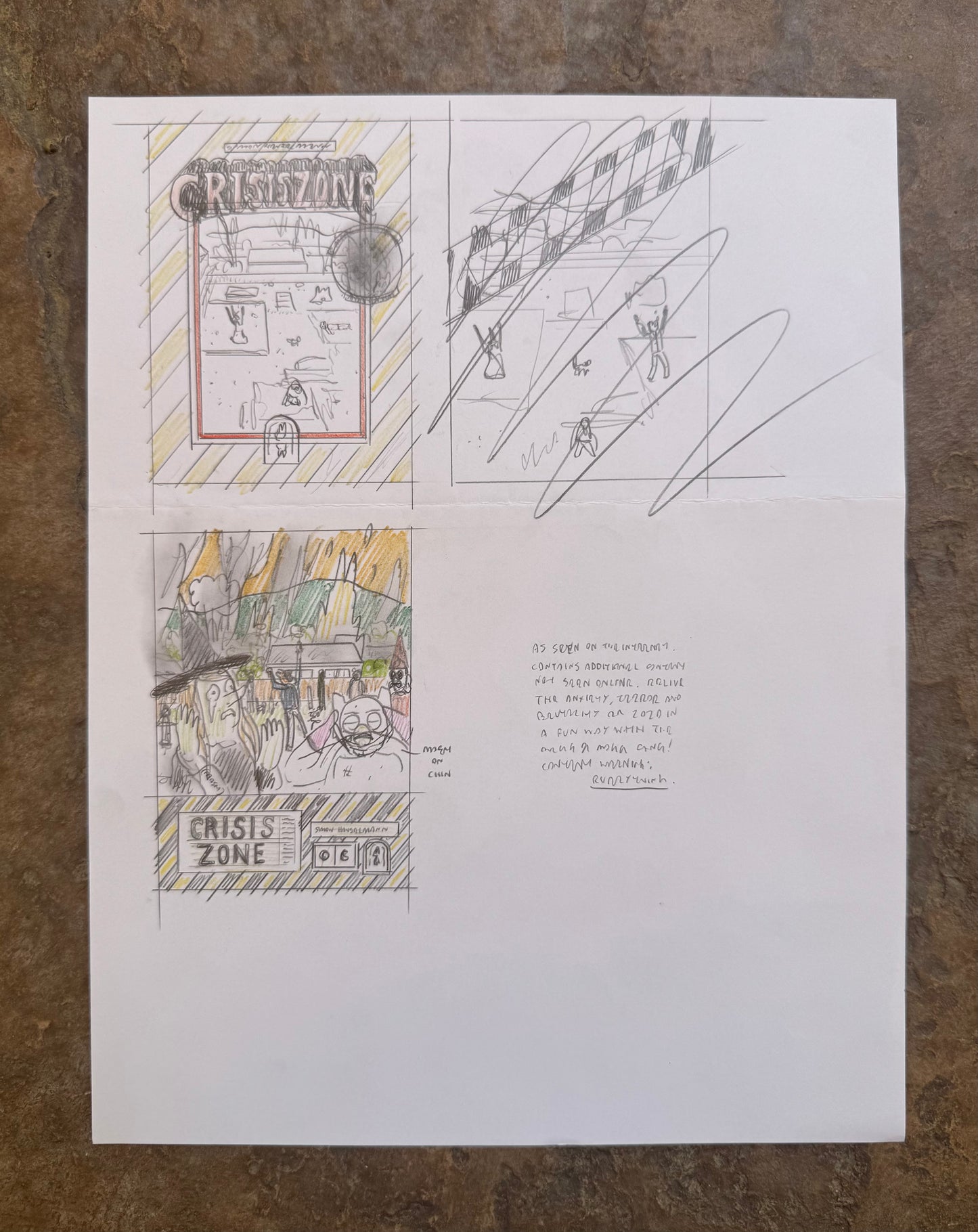 CRISIS ZONE COVER DOODLES