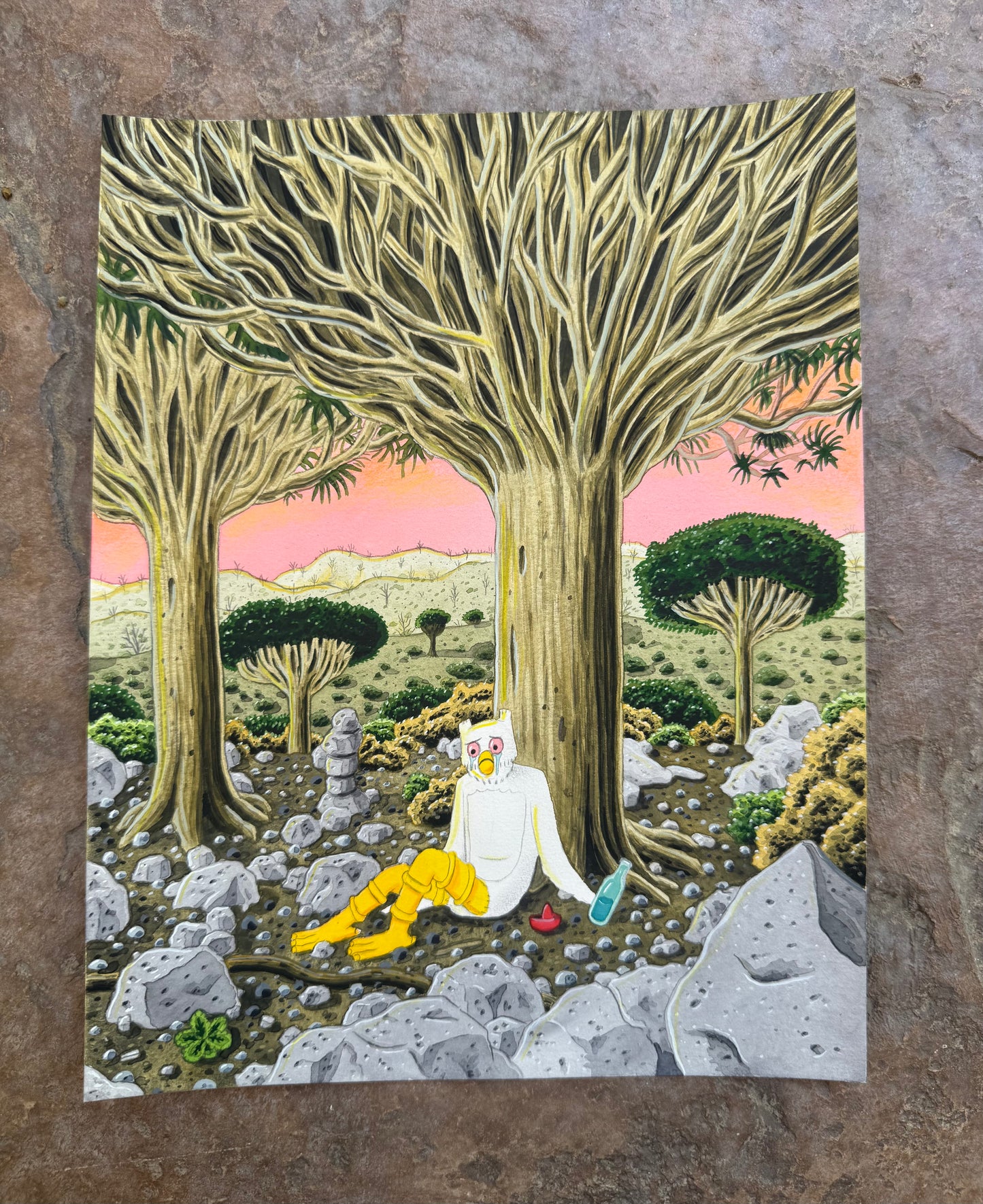 OWL UNDER TREE