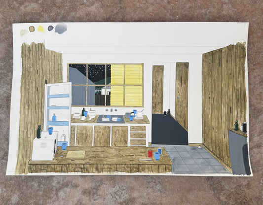 KITCHEN INT. TV BACKGROUND