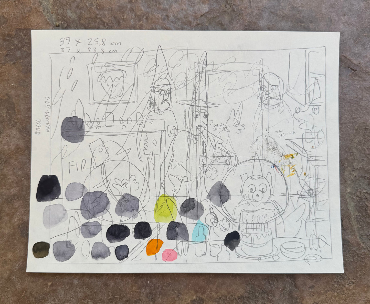 OWL'S BIRTHDAY DOODLE / BLOTTER